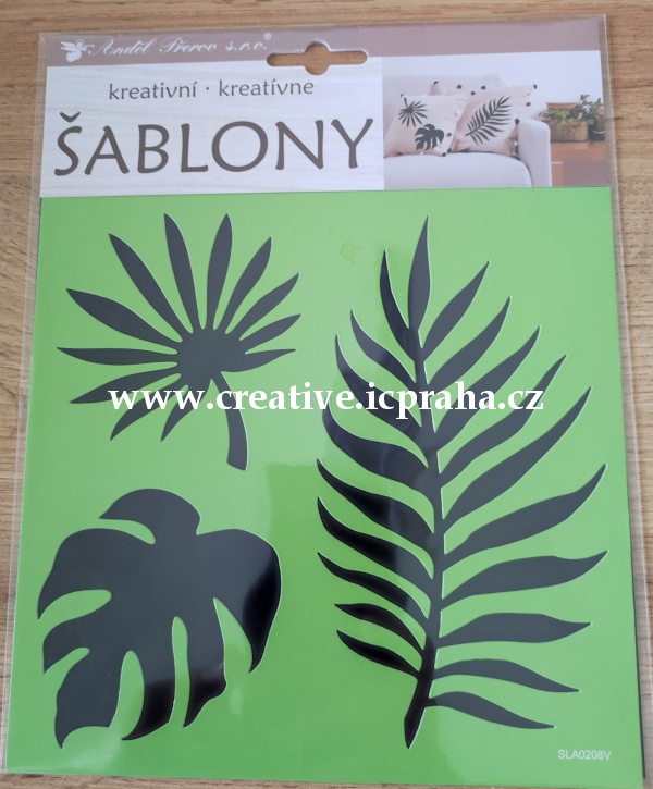 šablona plast AP 18x18cm - Traviny